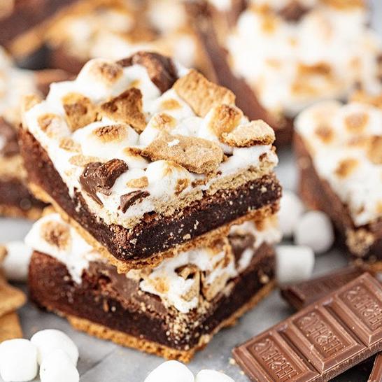 Decadent Dutch Chocolate S’mores Brownie Bars